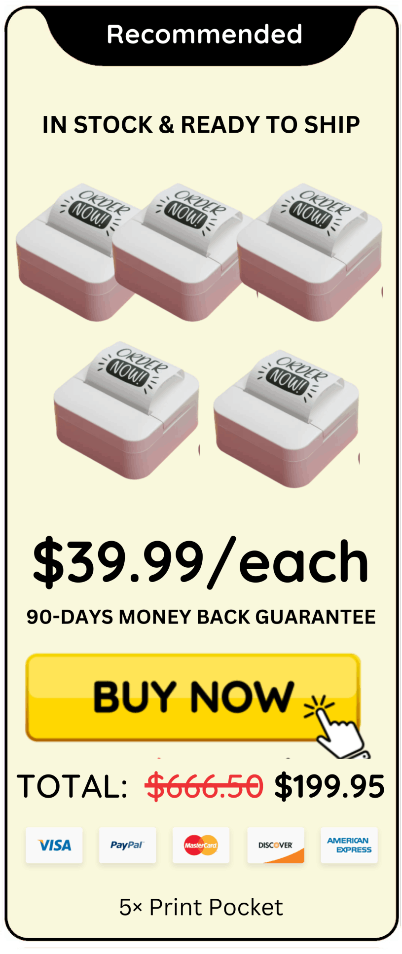 Print Pocket offer price 